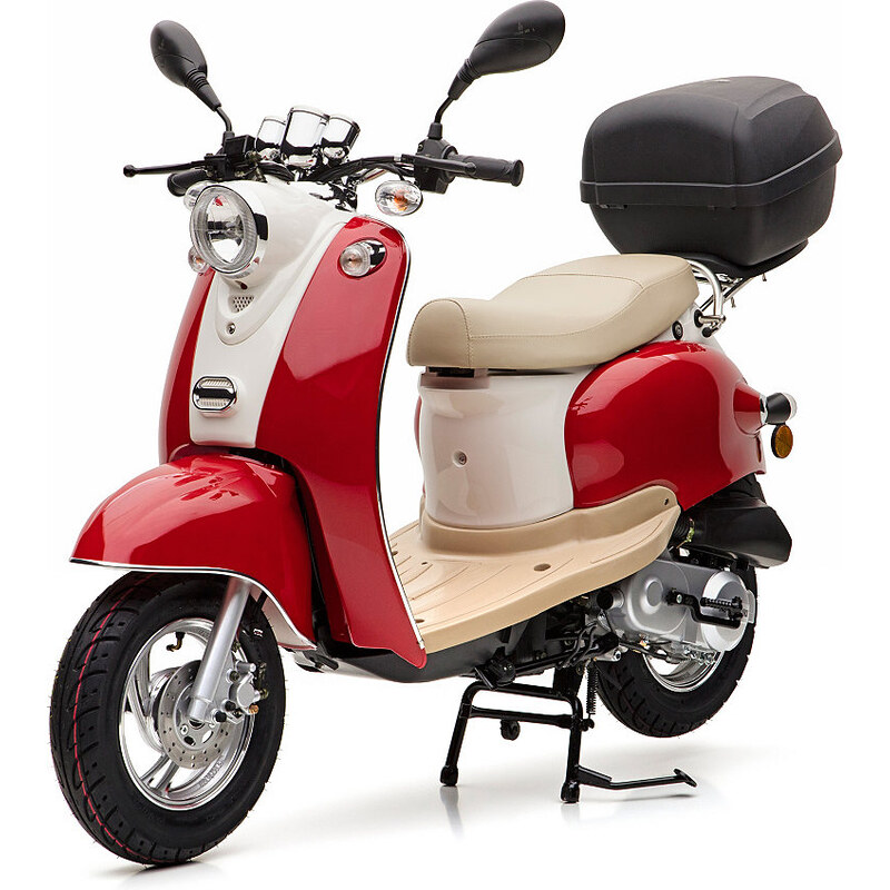 NOVA MOTORS Motorroller inkl. Topcase 49 ccm 45 km/h Venezia II rot