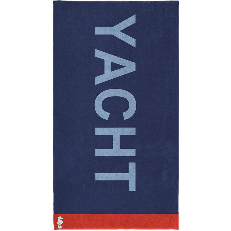 Strandtuch Seahorse Yacht mit großem Schriftzug SEAHORSE blau 1x 100x180 cm