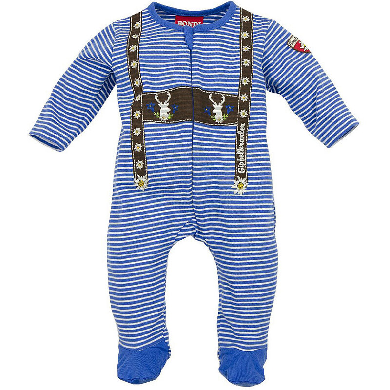 BONDI Trachtenschlafanzug Kinder mit Aufdruck BONDI blau 62,68,74,80,86,92