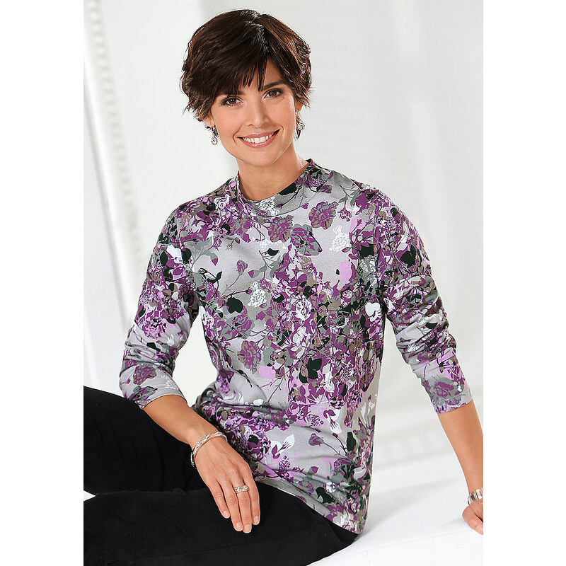 Damen Classic Basics Shirt mit schmeichelndem Stehkragen CLASSIC BASICS lila 38,40,42,44,46,48,50,52,54