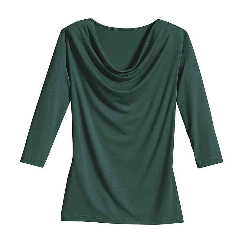 Damen Classic Inspirationen Shirt mit kleinem Wasserfallkragen CLASSIC INSPIRATIONEN grün 36,38,40,42,44,46,48,50,52,54