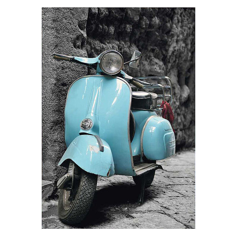 PREMIUM PICTURE Wandbild Scooter Italy blau