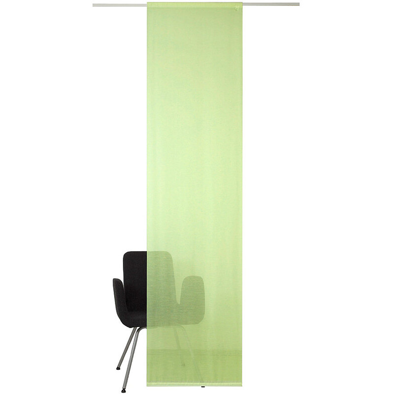 Schiebegardine Kos mit Klettband (1 Stück mit Zubehör) deko trends grün H/B: 245/60 cm