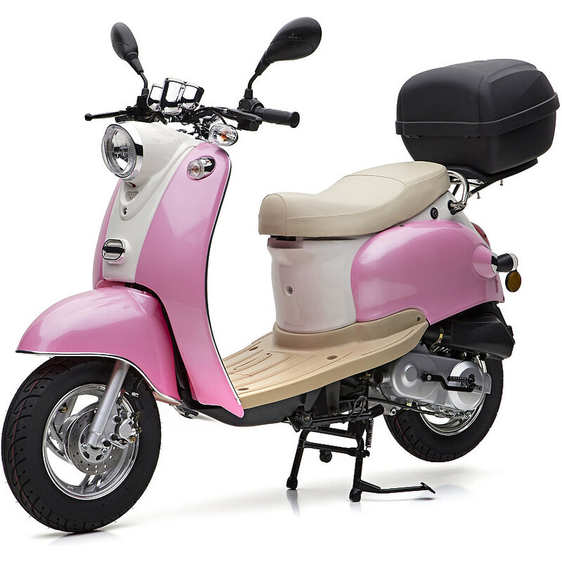 NOVA MOTORS Motorroller inkl. Topcase 49 ccm 45 km/h Venezia II rosa