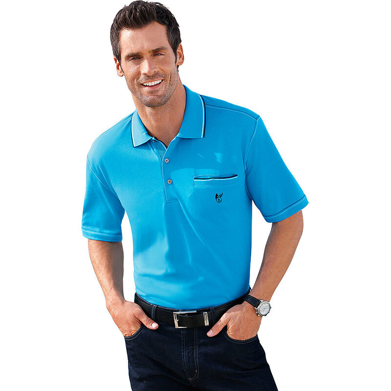 Poloshirt in stay-fresh -Qualitat HAJO blau 44/46,48/50,52/54,56/58,60/62,64/66