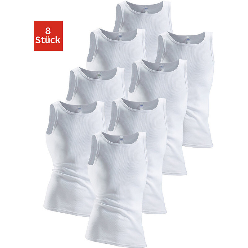 Clipper Unterhemd (8 Stück) aus Fein- und Doppelripp weiß 3,4,5,6,7,8,9,10