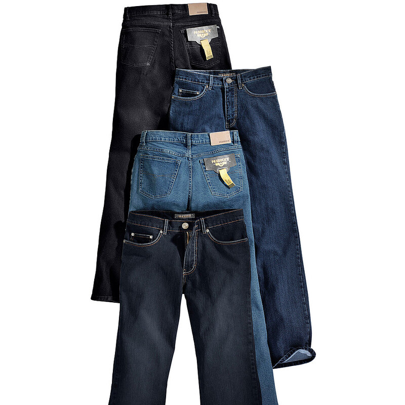 Jeans mit vielen Details PADDOCK´S schwarz 33/34,35,36,38,40,42,44