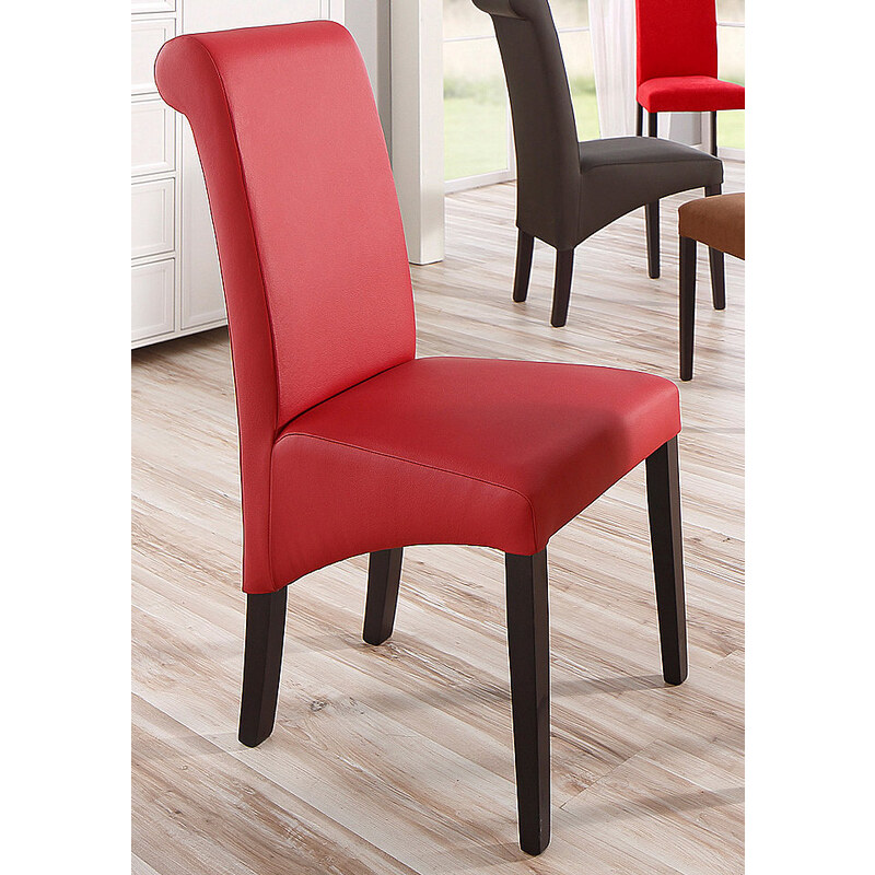 Stühle Rito wahlweise mit Echtleder- oder Kunstlederbezug (2er 4er 6er Set) HOME AFFAIRE rot