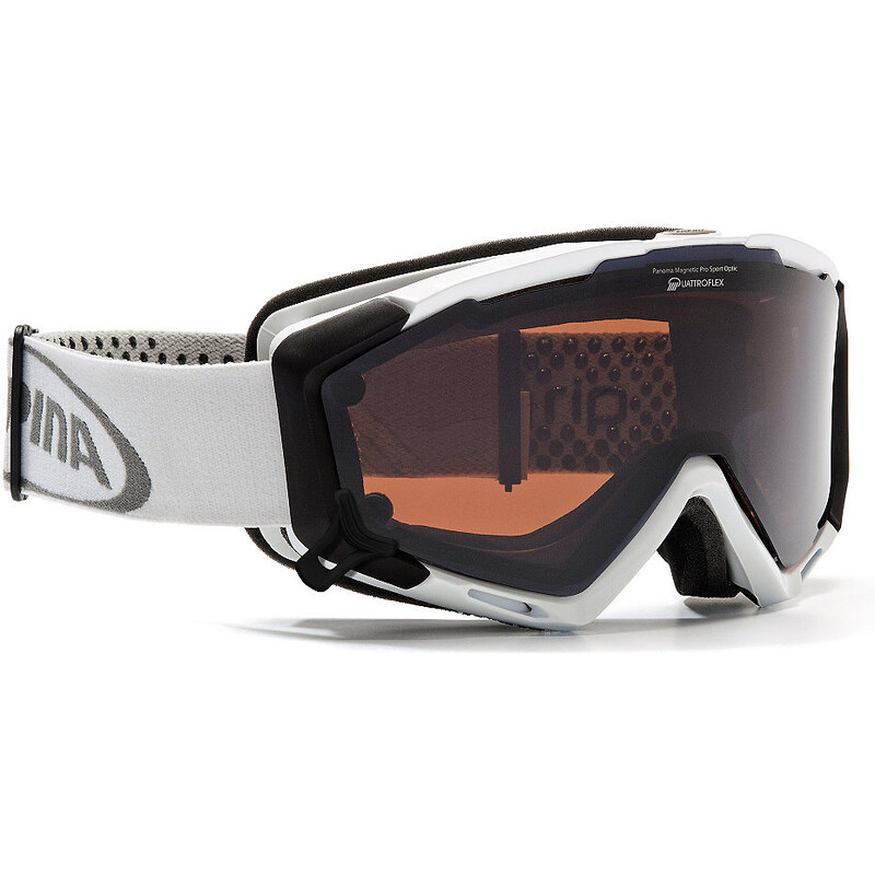 Skibrille weiss Panoma Magnetic Made in Germany Alpina