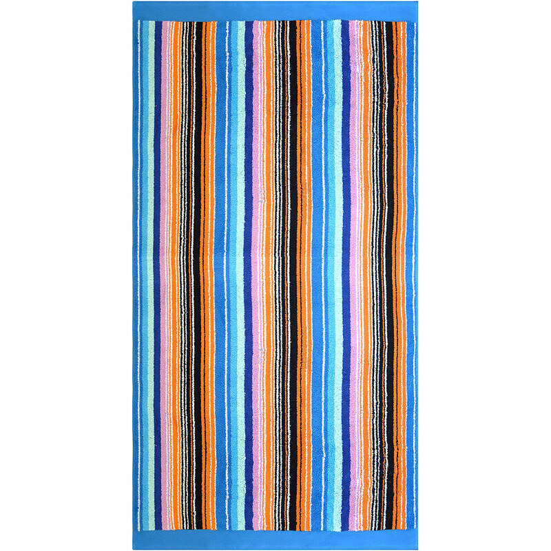 Strandtuch Leuchtstreifen leuchtende Farbe Dyckhoff blau 1x 80x200 cm