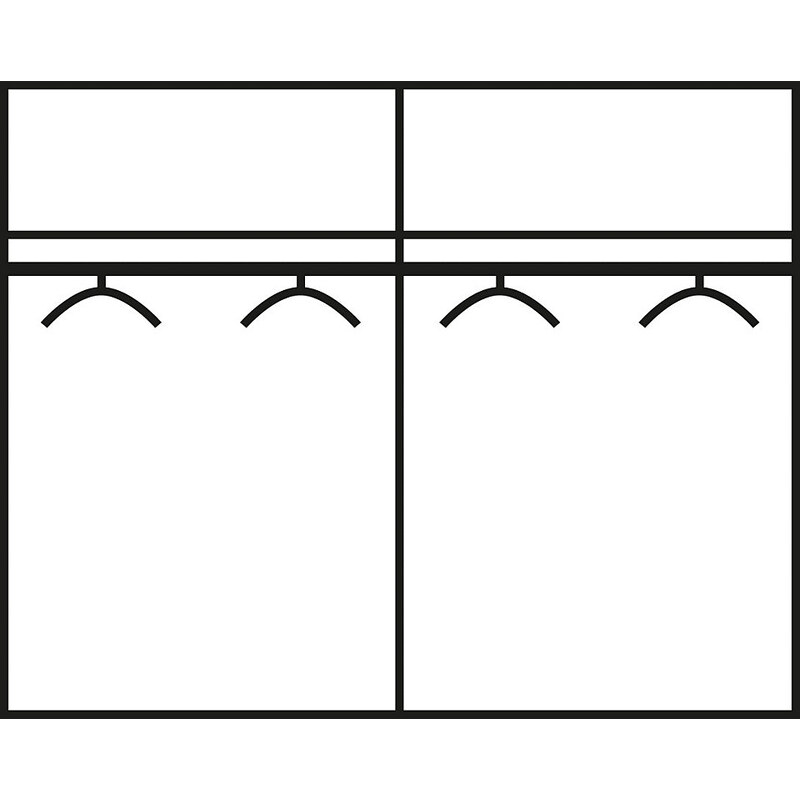 Schlafzimmer-Set mit Drehtürenschrank (4-tlg.) wimex weiß-anthrazit