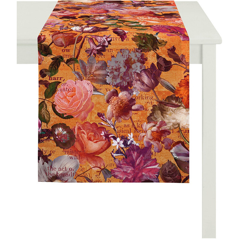 Tischläufer 7912 Floral APELT orange 48x140 cm