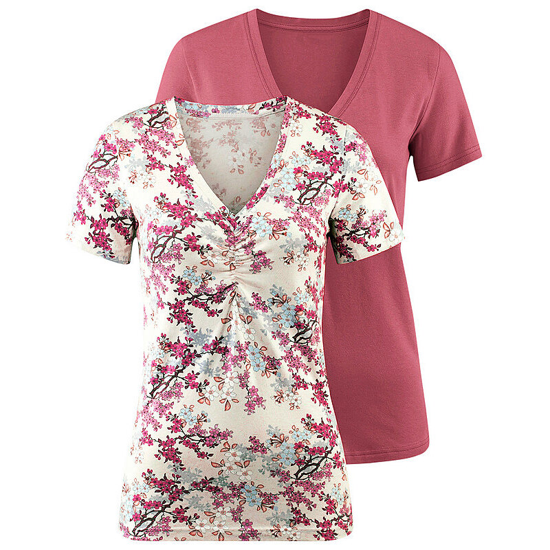 Damen Classic Inspirationen Shirts mit dekorativer Raffung (2er Pack) CLASSIC INSPIRATIONEN farb-set 36,38,40,50,52,54