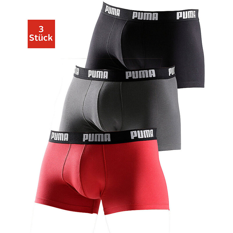 Boxer (3 Stück) sportliche Retro Pants Puma Farb-Set L(6),M(5),S(4),XL(7)