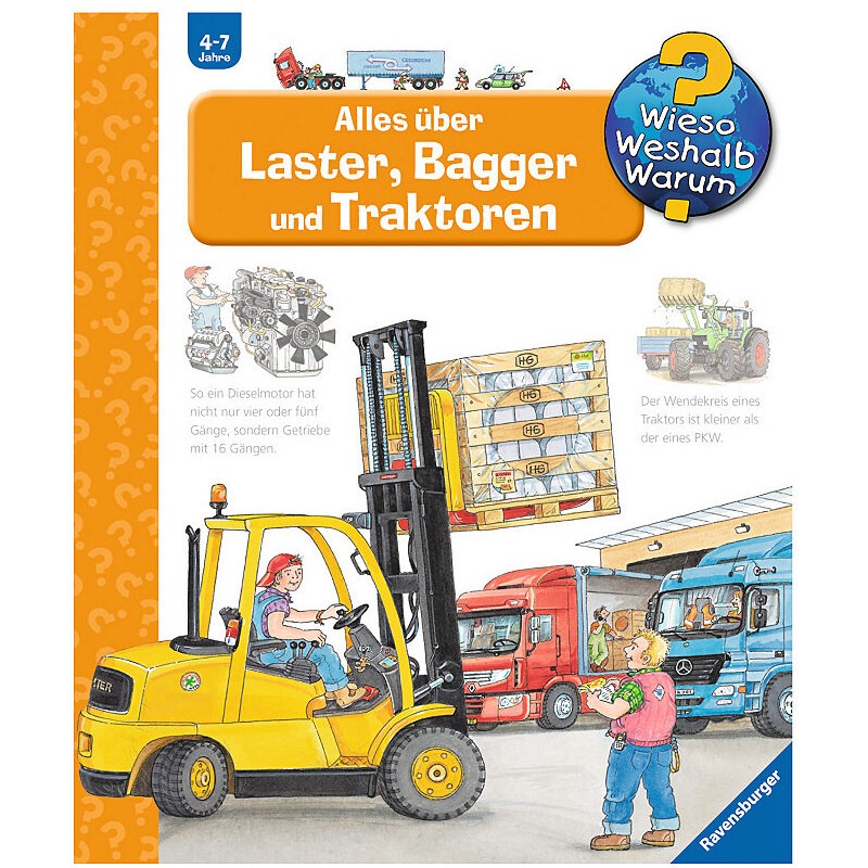 Kinderbuch Laster Bagger und Traktoren / Wieso Weshalb Warum RAVENSBURGER
