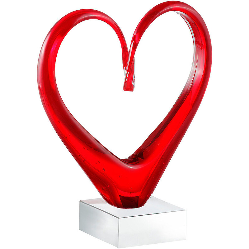 Skulptur Heart Leonardo rot