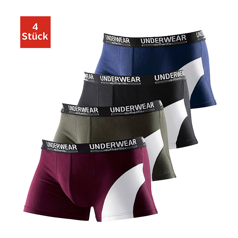 Authentic Underwear Le Jogger Authentic Underwear Boxer (4 Stück) aus Baumwolle Cotton made in Africa Farb-Set 3,4,5,6,7,8
