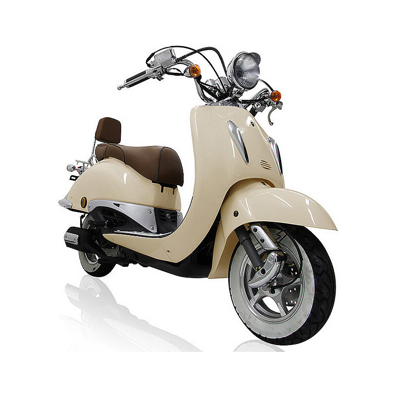 Motorroller Titano 125 ccm 85 km/h 8,57 PS cremeweiß mit Rollergarage MOTOWORX weiß