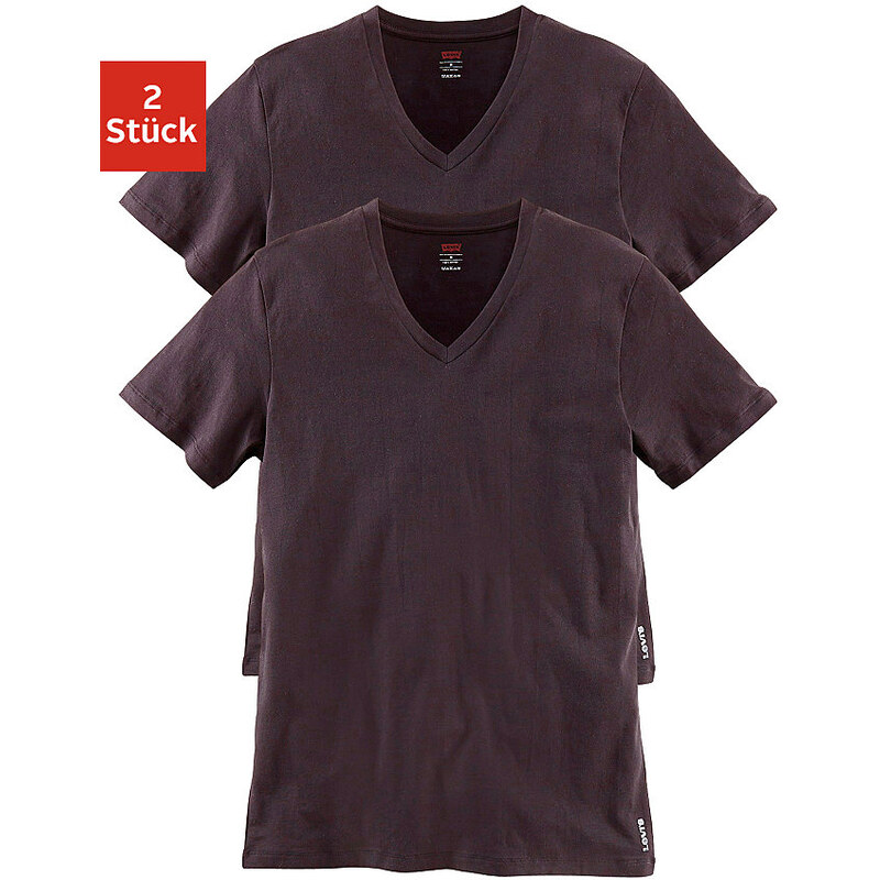 LEVI'S® Shirts (2 Stück) mit V-Ausschnitt schwarz L,M,S