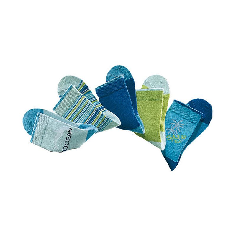 Farbenfrohe Socken (5 Paar) mit verstärkter Ferse & Spitze H.I.S blau 19-22,23-26,27-30,31-34,35-38,39-42