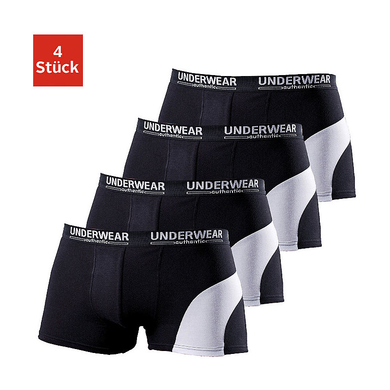 Authentic Underwear Le Jogger Authentic Underwear Boxer (4 Stück) aus Baumwolle Cotton made in Africa schwarz 3,4,5,6,7,8