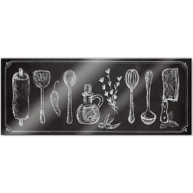 HOME AFFAIRE Acrylglasbild Rustic Kitchen - Panorama 100/40 cm grau