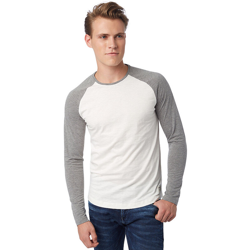TOM TAILOR DENIM T-Shirt T-Shirt mit Raglan-Ärmeln grau XL,XXL