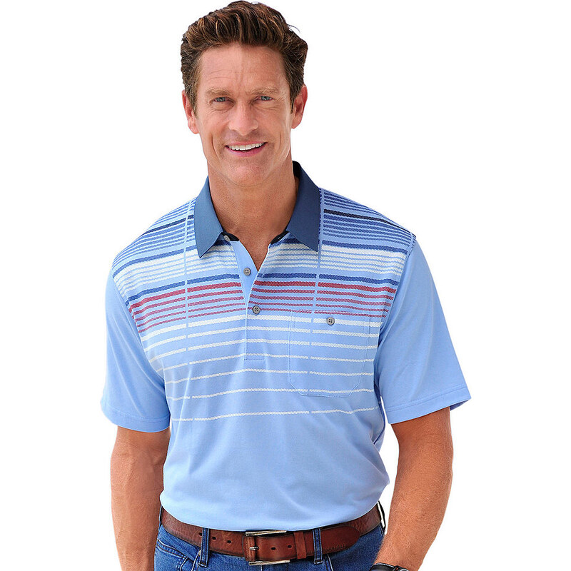 Poloshirt in stay fresh -Qualität HAJO blau 44/46,48/50,52/54,56/58,60/62,64/66