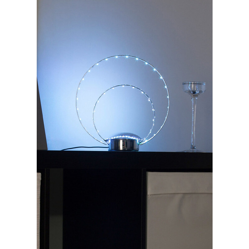 Brilliant Leuchten LED-Deko-Tischlampe silberfarben