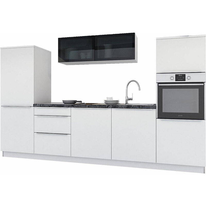 SET ONE BY MUSTERRING set one by Musterring Küchenzeile Pisa mit E-Geräten Breite 300 cm weiß