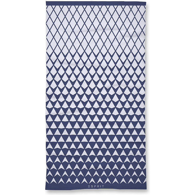 Handtücher Mina mit Dreiecken Esprit blau 2x 50x100 cm