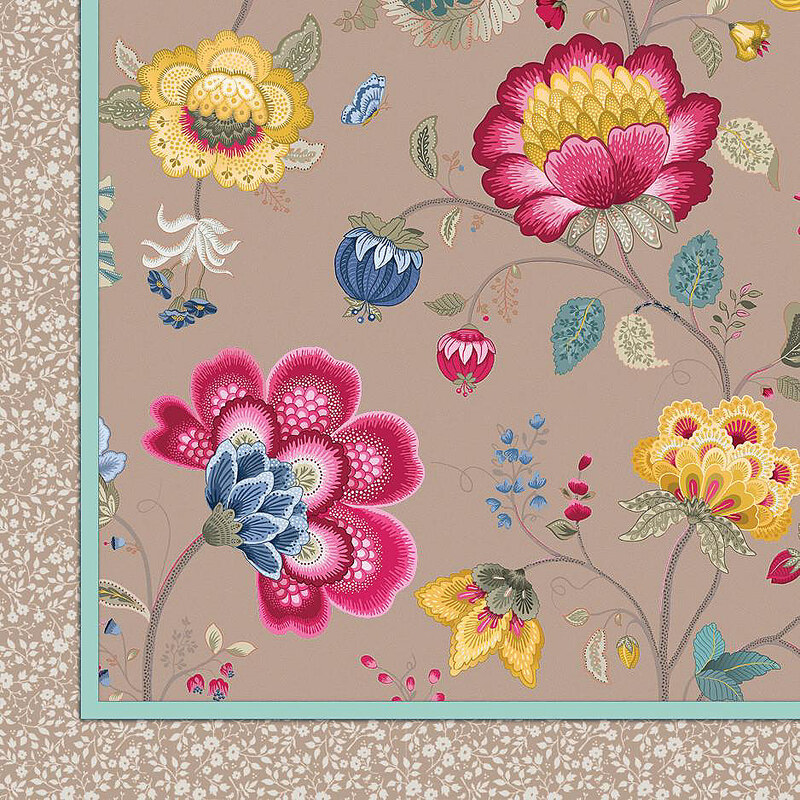 PIP STUDIO Tagesdecke Studio Floral Fantasy mit Blüten braun 150x200 cm