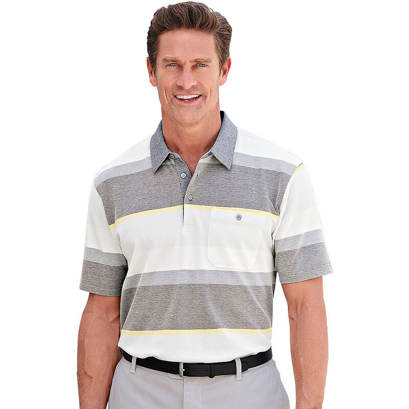 HAJO Poloshirt in stay fresh -Qualität grau 44/46,48/50,52/54,56/58,60/62,64/66