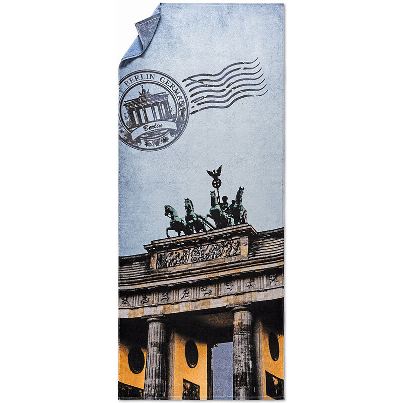 MÖVE Strandtuch Brandenburger Tor in Postkarten-Optik bunt 1x 80x180 cm