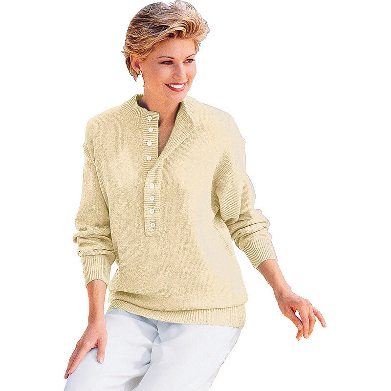 CLASSIC BASICS Damen Classic Basics Pullover in pflegeleichter Qualität natur 38,40,42,44,46,48,50,52,54