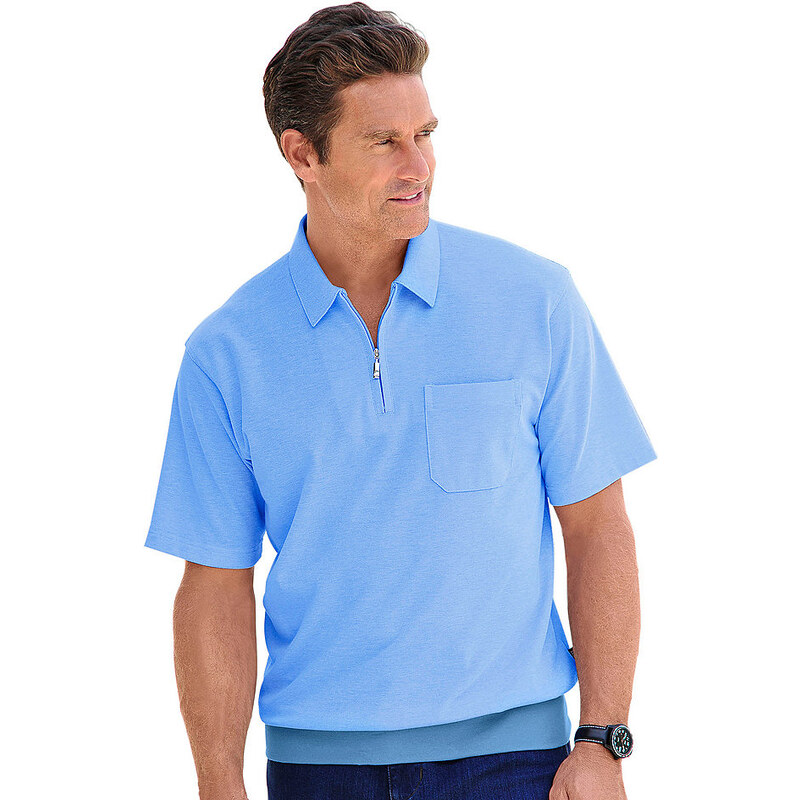 HAJO Poloshirt in stay fresh -Qualität blau 44/46,48/50,52/54,56/58,60/62,64/66