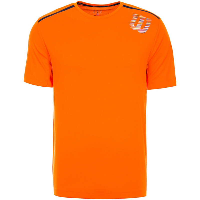 WILSON WILSON Spring Linear Blur Print Crew Tennisshirt Herren orange L,M,S