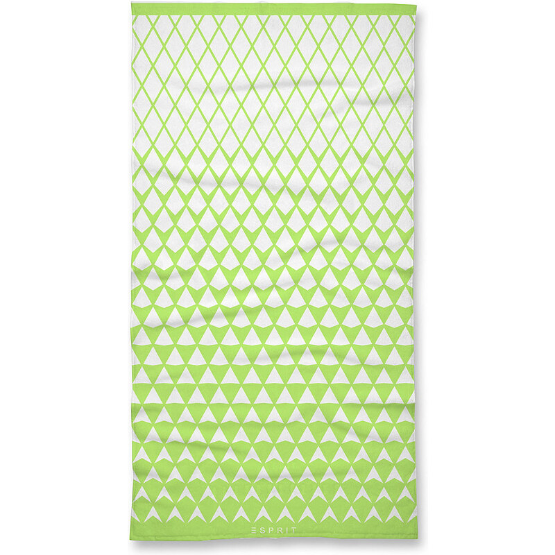 Esprit Badetuch Mina mit Dreiecken grün 1x 70x140 cm