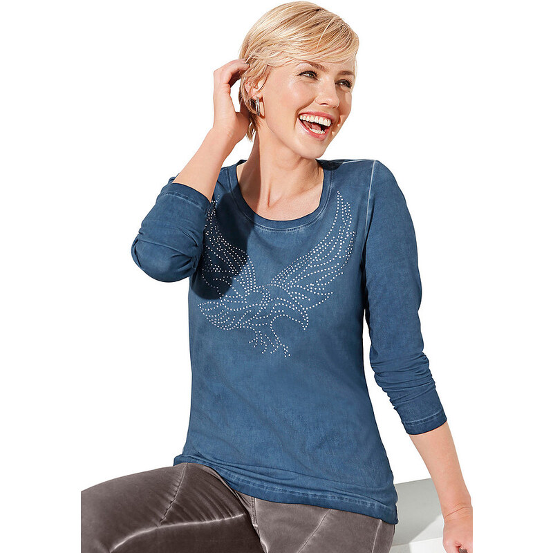 Damen Classic Inspirationen Shirt in effektvoller oil dyed -Waschung CLASSIC INSPIRATIONEN blau 40,42,44,46,48,54