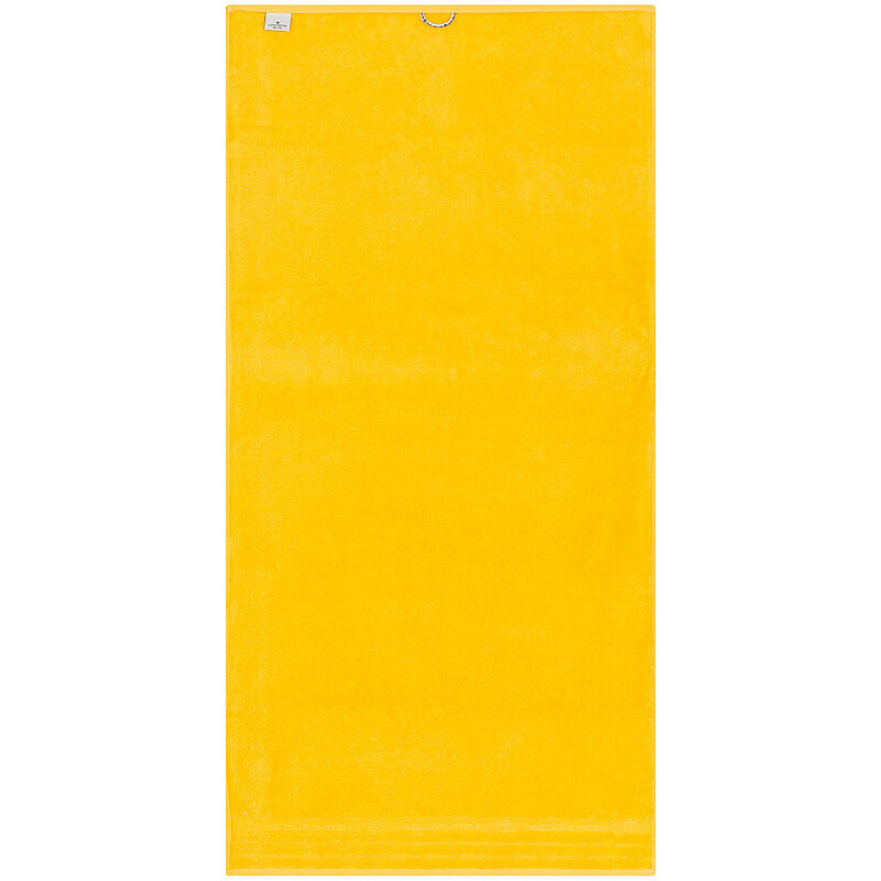 Handtücher Uni mit Logo in Bordüre Tom Tailor gelb 2x 50x100 cm