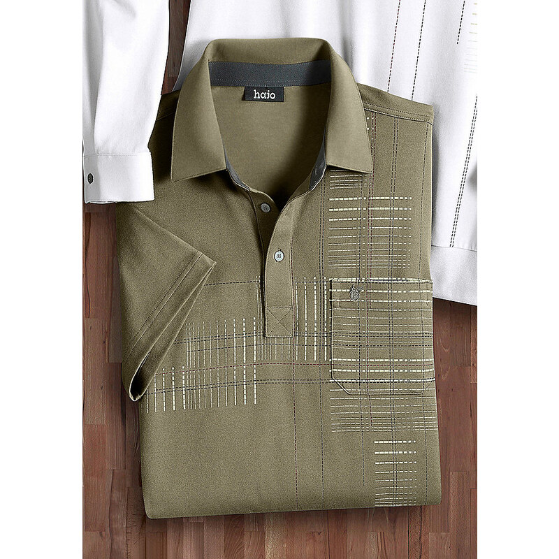 Poloshirt mit Druck HAJO grün 44/46,48/50,52/54,56/58,60/62