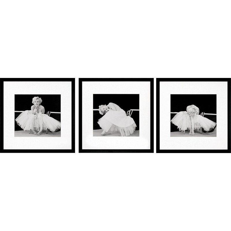 G&C G&C gerahmte Fotografie Marilyn Monroe Bilderset 3 Motive à 40/40 cm schwarz
