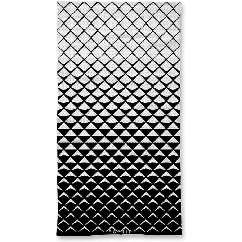 Handtücher Mina mit Dreiecken Esprit schwarz 2x 50x100 cm