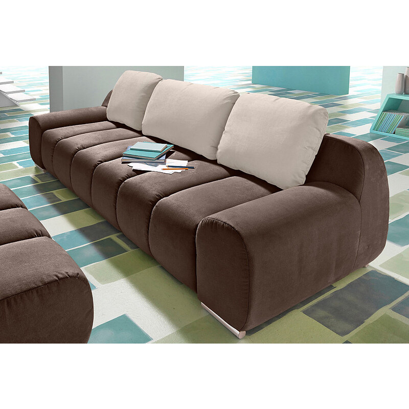 Big-Sofa INOSIGN 385 (= dunkelbraun/creme)