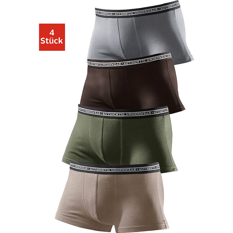 Authentic Underwear Le Jogger Authentic Underwear Microfaser-Boxer (4 Stück) coole Boxer in tollen Farbpackungen Farb-Set 3,4,5,6,7,8,9