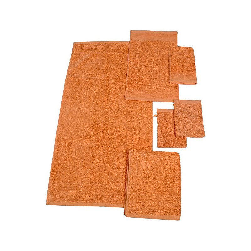 Handtuch Set Brillant mit Streifenbordüre Dyckhoff orange