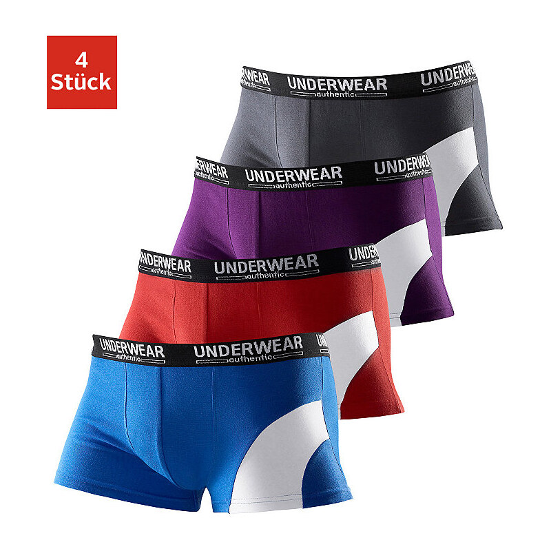 Authentic Underwear Boxer (4 Stück) aus Baumwolle Cotton made in Africa Authentic Underwear Le Jogger Farb-Set 3,4,5,6,7,8