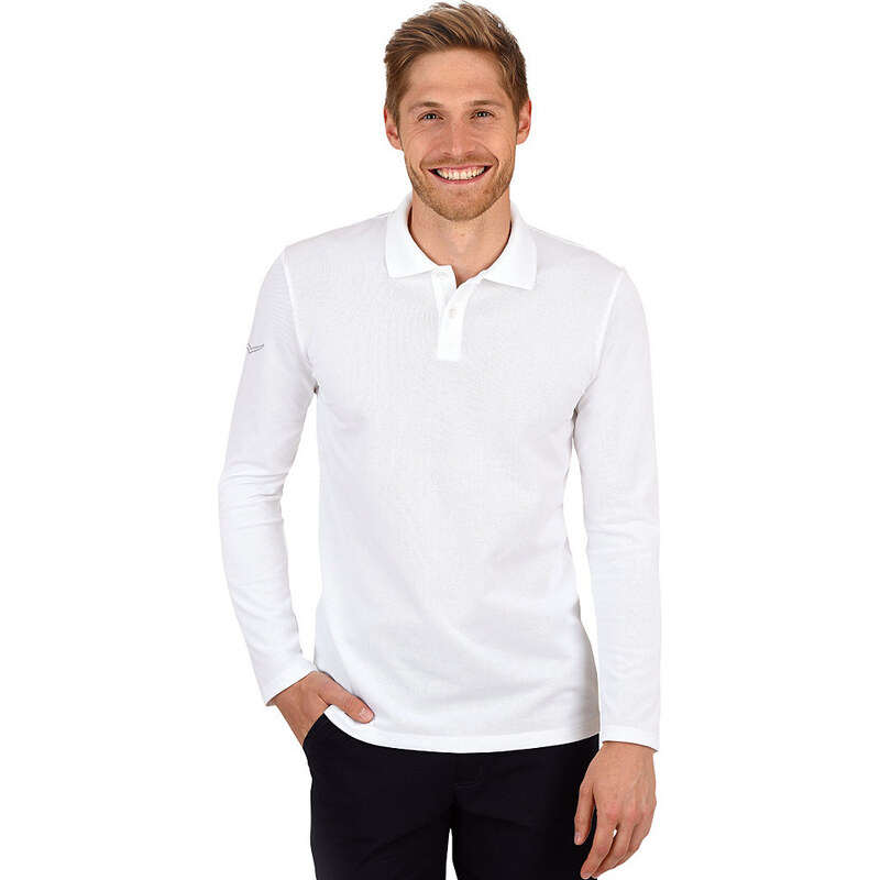 TRIGEMA Langarm Polo-Shirt Slim Fit TRIGEMA weiß L,M,S,XL,XXL