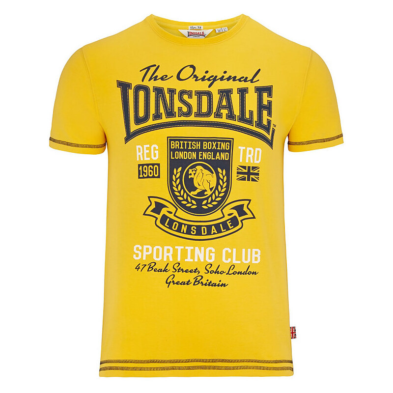 LONSDALE T-Shirt ORPINGTON gelb L,XL