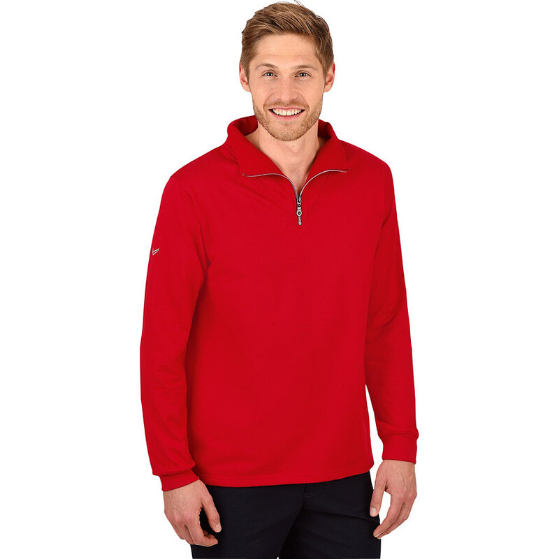 TRIGEMA TRIGEMA Reißverschluss-Sweater rot L,M,S,XL,XXL,XXXL